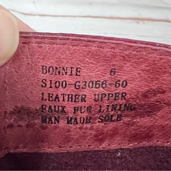 Miz Mooz Burgundy Red Leather Slouchy Bonnie Tall Wedge Boots - Picture 11 of 12